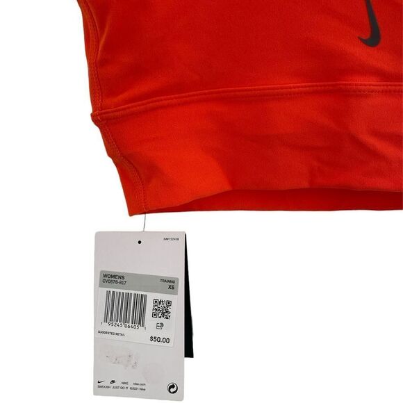 NWT Nike Yoga Luxe Women's Infinalon Crop Top in Bright Orange XS - Picture 4 of 4